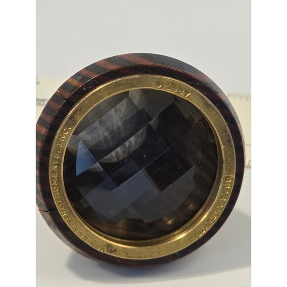 Vintage Van Cort Instruments 1987 Wood Prism Dioptric Kaleidoscope Dragonfly - Picture 7 of 7